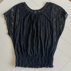 Gorgeous Black Lace Jason Maxwell Top - Large